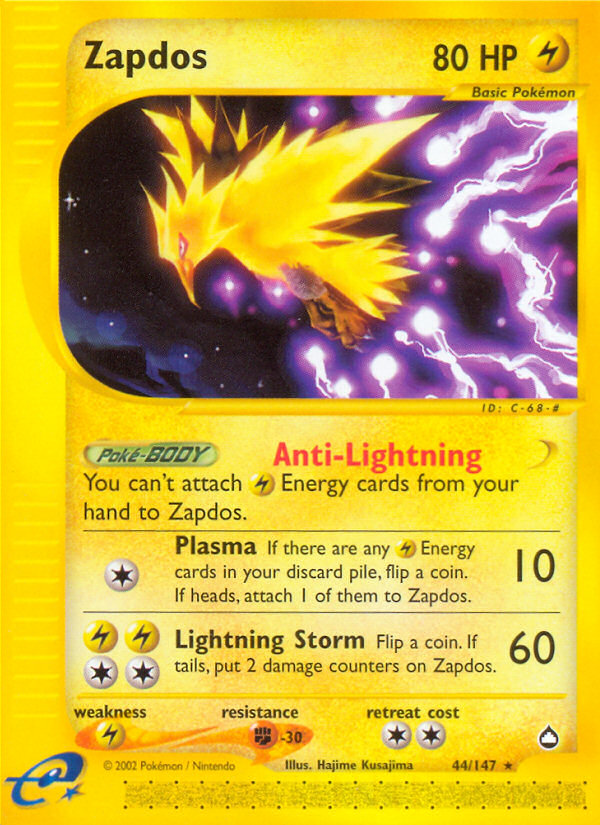 Zapdos (44/147) [Aquapolis] - Comfy Hobbies