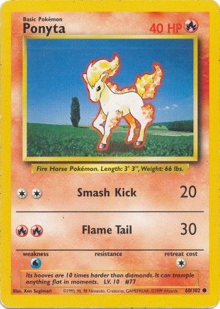Ponyta (60/102) [Base Set Unlimited] - Comfy Hobbies