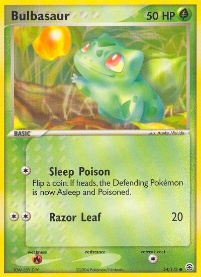 Bulbasaur (54/112) [EX: FireRed & LeafGreen] - Comfy Hobbies