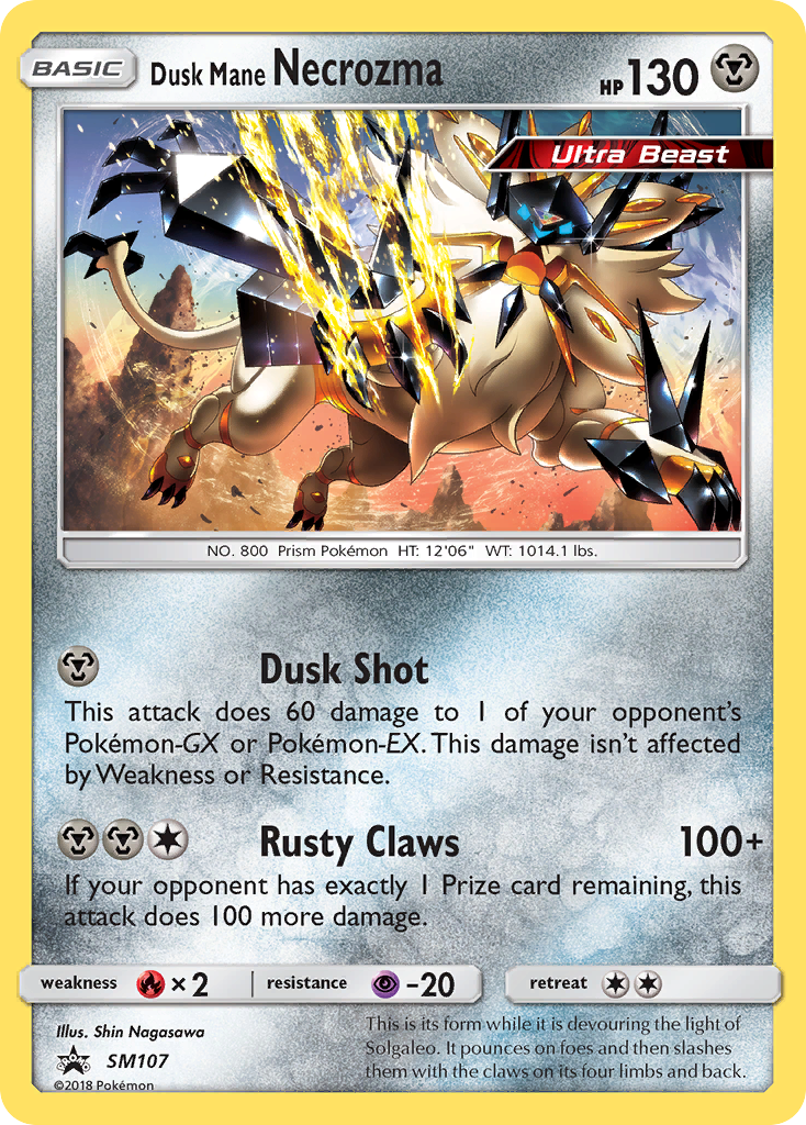 Dusk Mane Necrozma (SM107) [Sun & Moon: Black Star Promos] - Comfy Hobbies