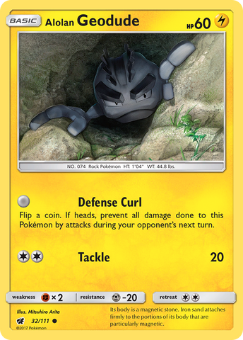 Alolan Geodude (32/111) [Sun & Moon: Crimson Invasion] - Comfy Hobbies