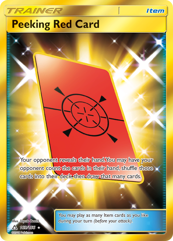 Peeking Red Card (169/156) [Sun & Moon: Ultra Prism] - Comfy Hobbies
