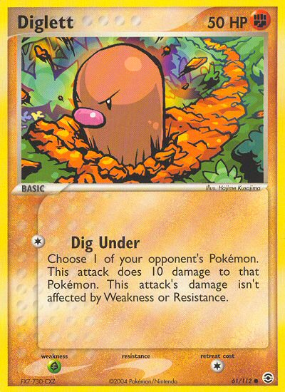 Diglett (61/112) [EX: FireRed & LeafGreen] - Comfy Hobbies