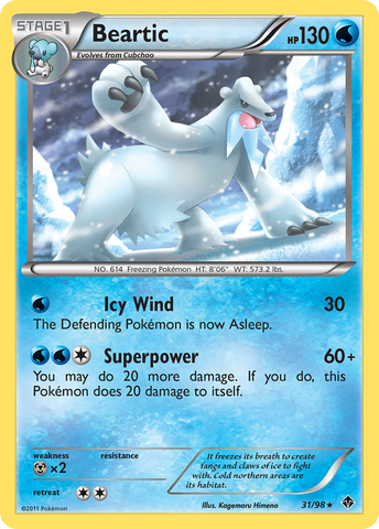 Beartic (31/98) [Black & White: Emerging Powers] - Comfy Hobbies