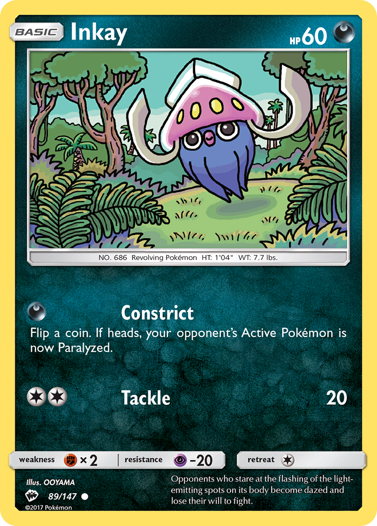 Inkay (89/147) [Sun & Moon: Burning Shadows] - Comfy Hobbies