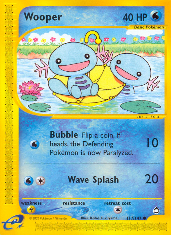 Wooper (117/147) [Aquapolis] - Comfy Hobbies