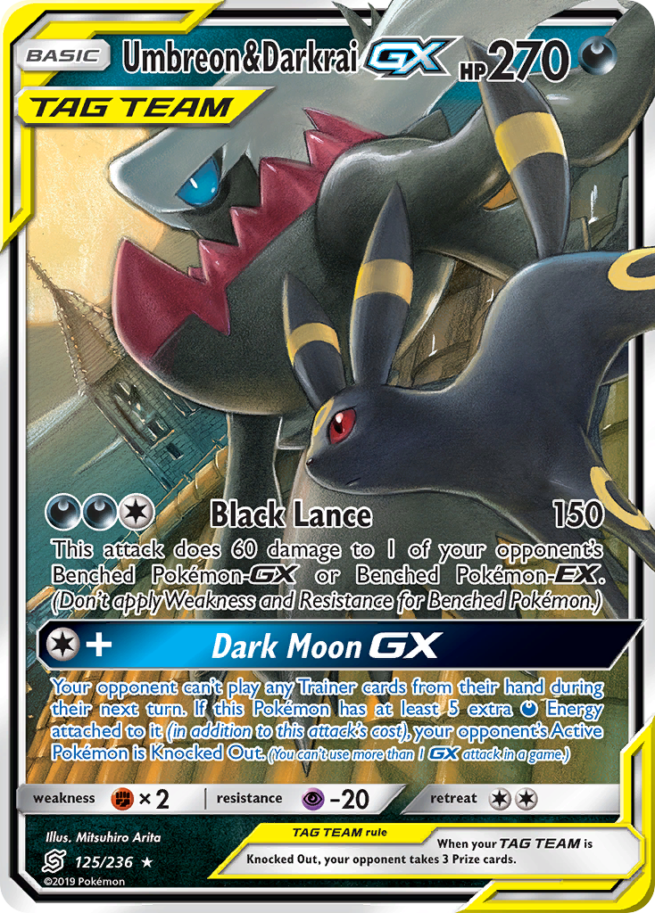 Umbreon & Darkrai GX (125/236) [Sun & Moon: Unified Minds] - Comfy Hobbies