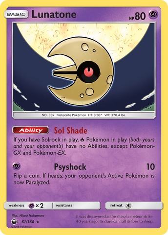 Lunatone (61/168) [Sun & Moon: Celestial Storm] - Comfy Hobbies