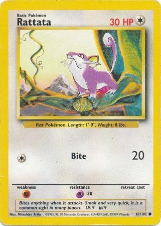 Rattata (61/102) [Base Set Unlimited] - Comfy Hobbies