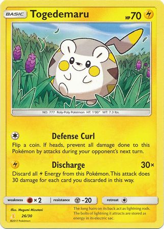 Togedemaru (26/30) [Sun & Moon: Trainer Kit - Alolan Raichu] - Comfy Hobbies