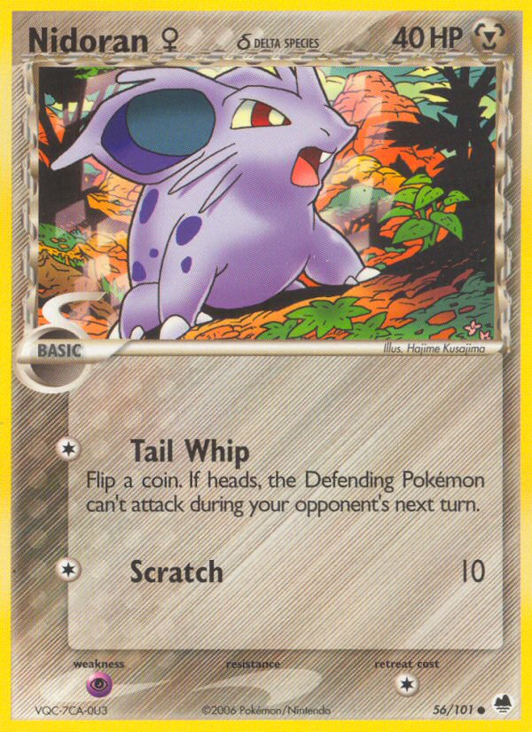 Nidoran (56/101) (Female) (Delta Species) [EX: Dragon Frontiers] - Comfy Hobbies