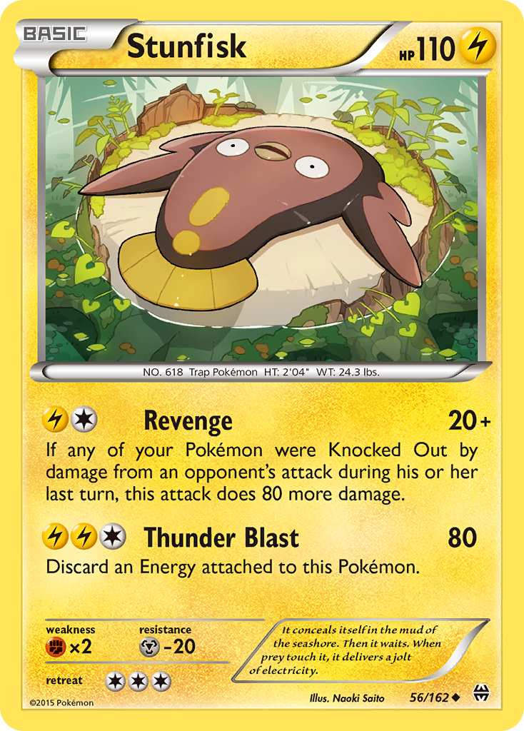 Stunfisk (56/162) [XY: BREAKthrough] - Comfy Hobbies