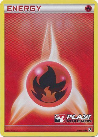 Fire Energy (106/114) (Play Pokemon Promo) [Black & White: Base Set] - Comfy Hobbies