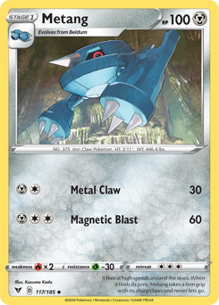 Metang (117/185) [Sword & Shield: Vivid Voltage] - Comfy Hobbies