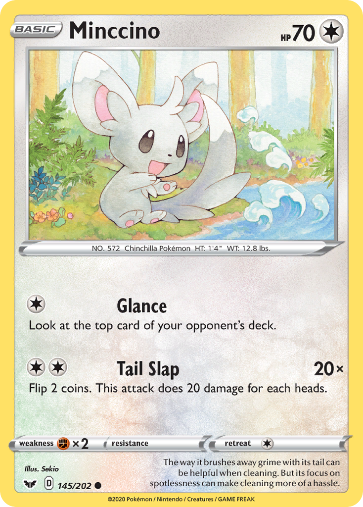 Minccino (145/202) [Sword & Shield: Base Set] - Comfy Hobbies