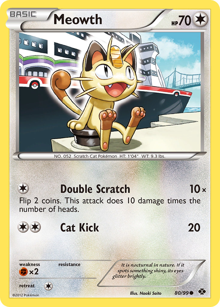 Meowth (80/99) [Black & White: Next Destinies] - Comfy Hobbies