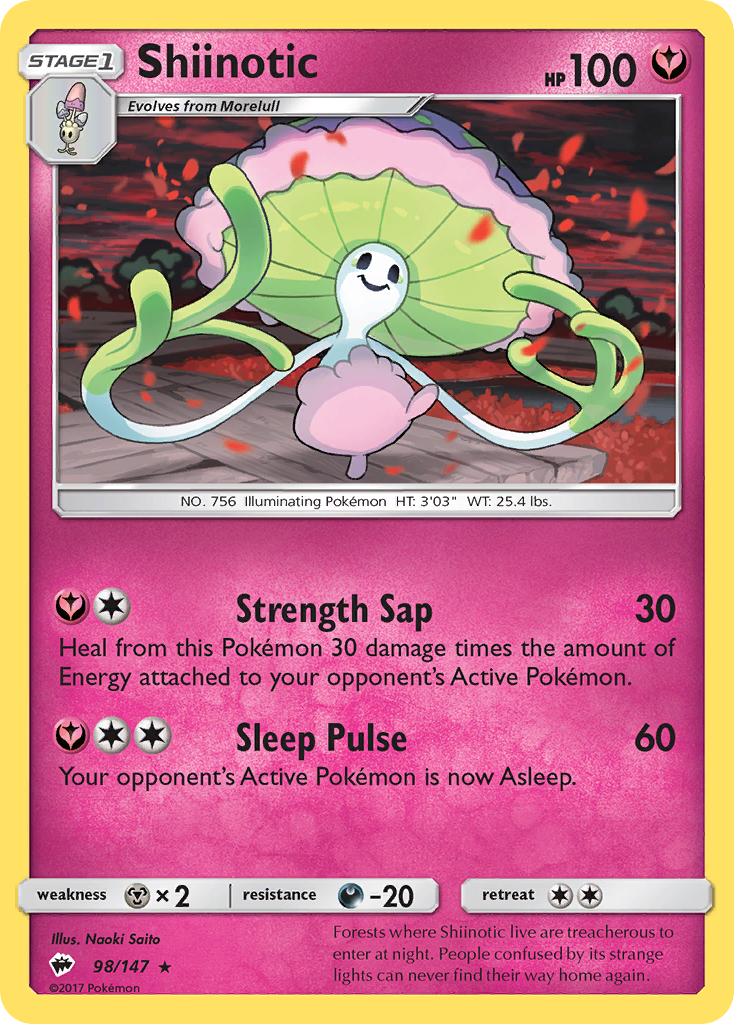 Shiinotic (98/147) [Sun & Moon: Burning Shadows] - Comfy Hobbies