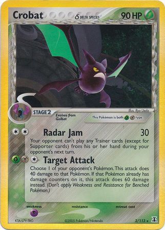 Crobat (2/113) (Delta Species) (Stamped) [EX: Delta Species] - Comfy Hobbies
