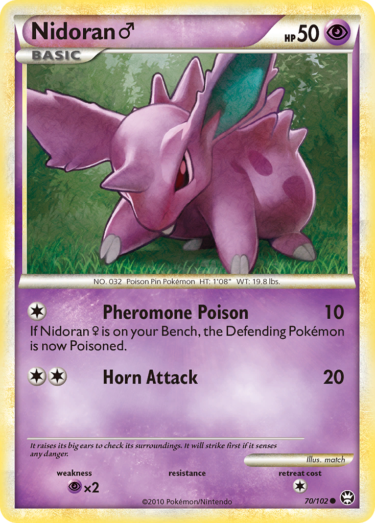 Nidoran (70/102) (Male) [HeartGold & SoulSilver: Triumphant] - Comfy Hobbies