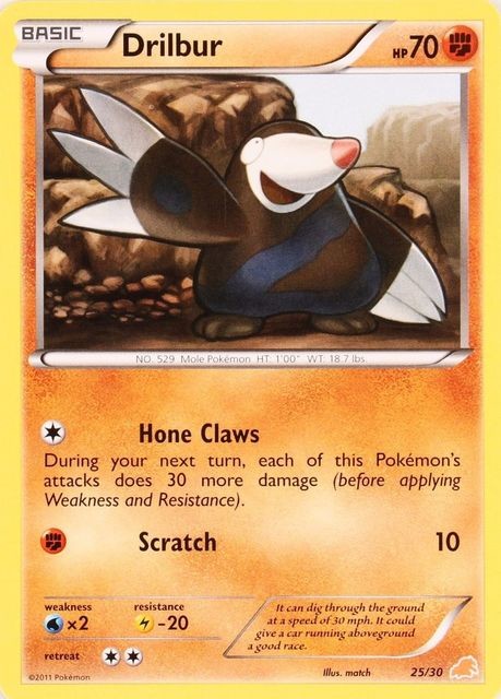 Drilbur (25/30) [Black & White: Trainer Kit - Excadrill] - Comfy Hobbies
