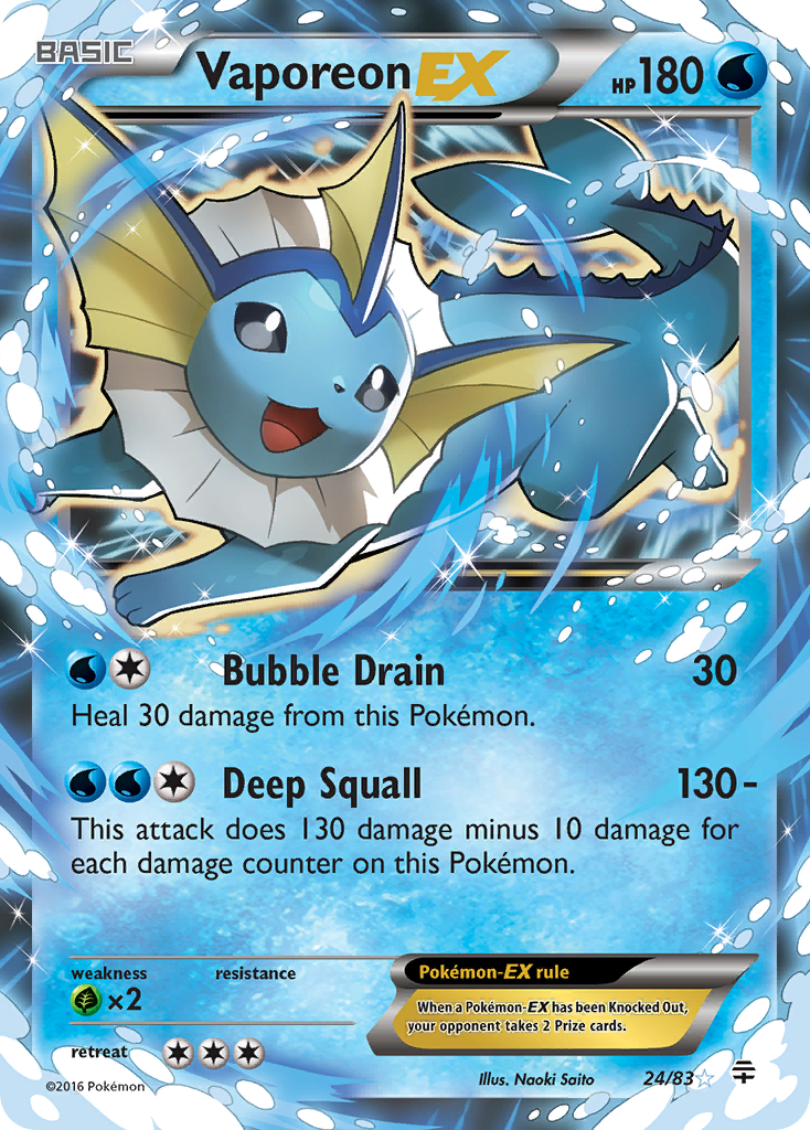 Vaporeon EX (24/83) [XY: Generations] - Comfy Hobbies