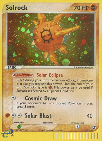 Solrock (13/100) [EX: Sandstorm] - Comfy Hobbies