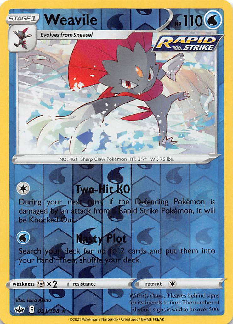 Weavile (031/198) [Sword & Shield: Chilling Reign] - Comfy Hobbies