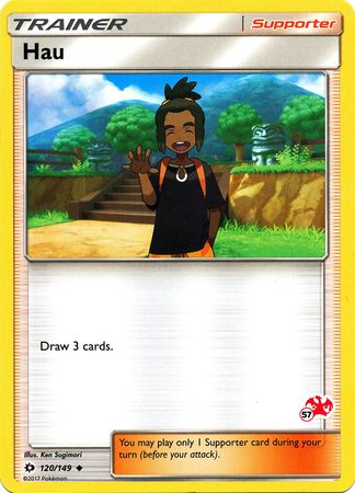 Hau (120/149) (Charizard Stamp #57) [Battle Academy 2020] - Comfy Hobbies