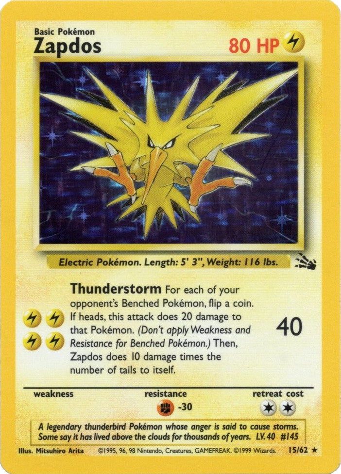 Zapdos (15/62) [Fossil Unlimited] - Comfy Hobbies