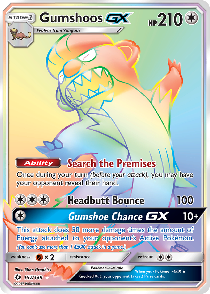 Gumshoos GX (157/149) [Sun & Moon: Base Set] - Comfy Hobbies