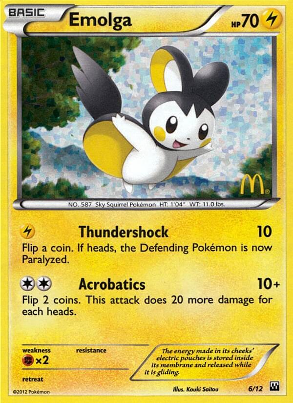 Emolga (6/12) [McDonald's Promos: 2012 Collection] - Comfy Hobbies