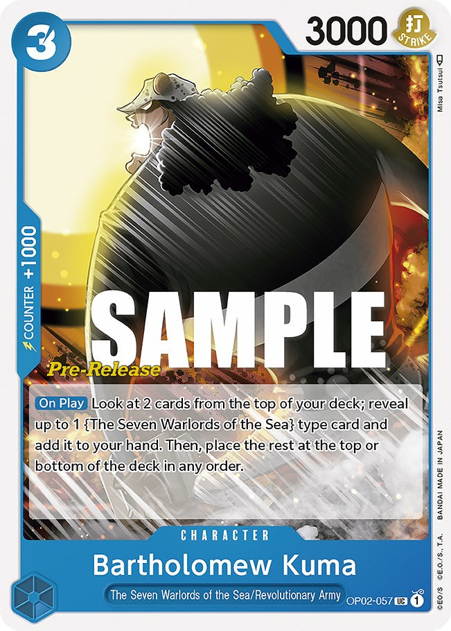 Bartholomew Kuma [Paramount War Pre-Release Cards] - Comfy Hobbies