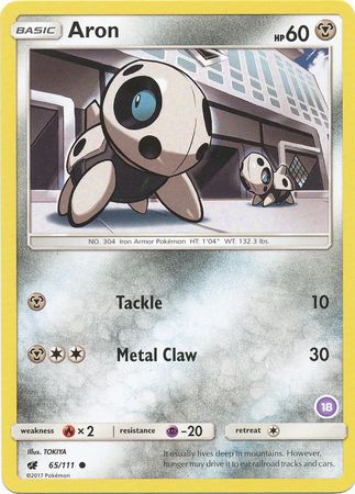 Aron (65/111) (Deck Exclusive #18) [Sun & Moon: Trainer Kit - Alolan Sandslash] - Comfy Hobbies