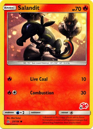 Salandit (25/156) (Charizard Stamp #18) [Battle Academy 2020] - Comfy Hobbies