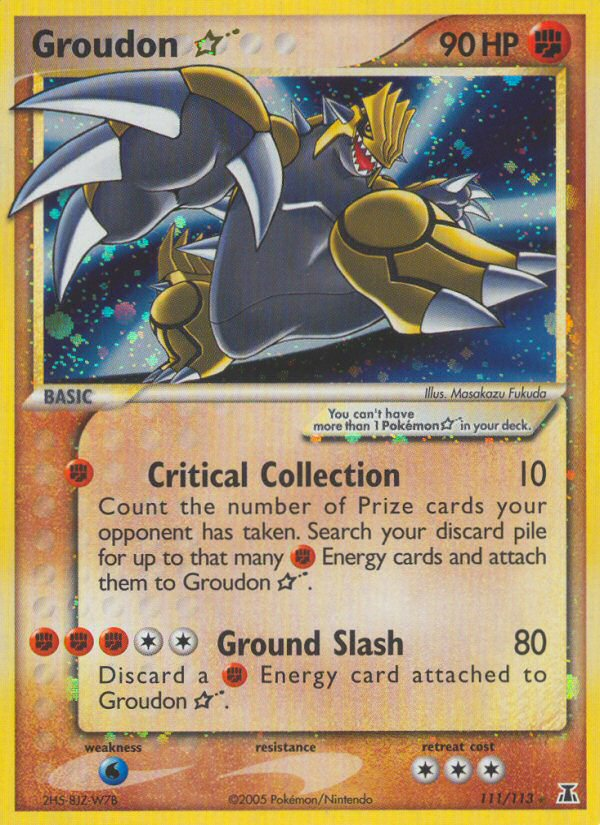 Groudon Star (111/113) [EX: Delta Species] - Comfy Hobbies