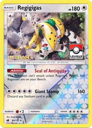 Regigigas (84/111) (League Promo 1st Place) [Sun & Moon: Crimson Invasion] - Comfy Hobbies