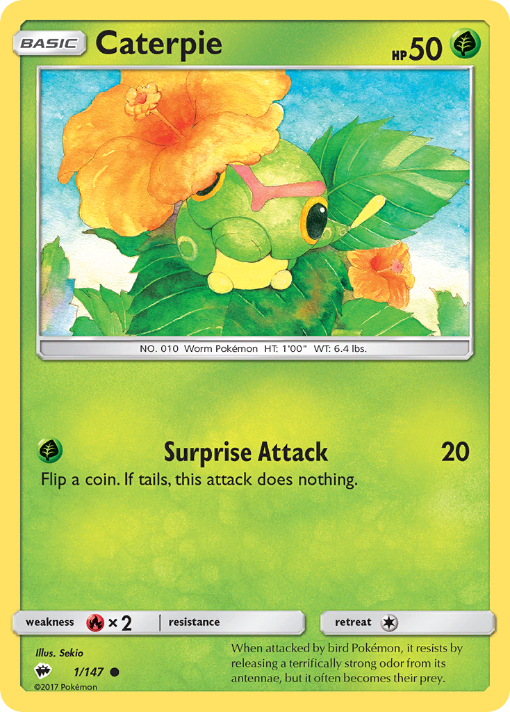 Caterpie (1/147) [Sun & Moon: Burning Shadows] - Comfy Hobbies