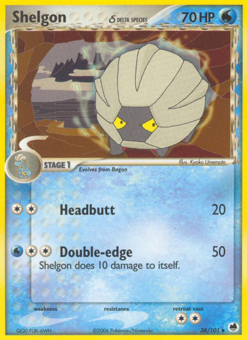 Shelgon (38/101) (Delta Species) [EX: Dragon Frontiers] - Comfy Hobbies