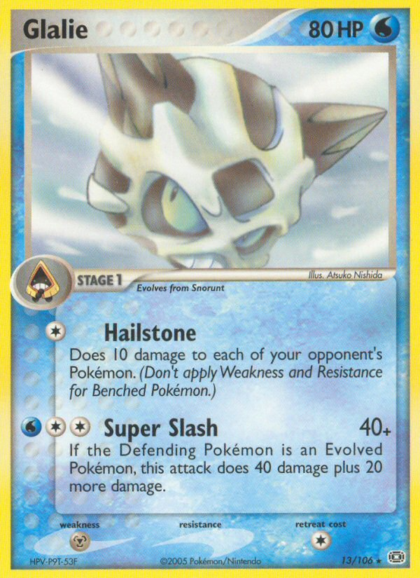 Glalie (13/106) [EX: Emerald] - Comfy Hobbies
