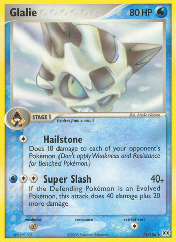 Glalie (13/106) [EX: Emerald] - Comfy Hobbies