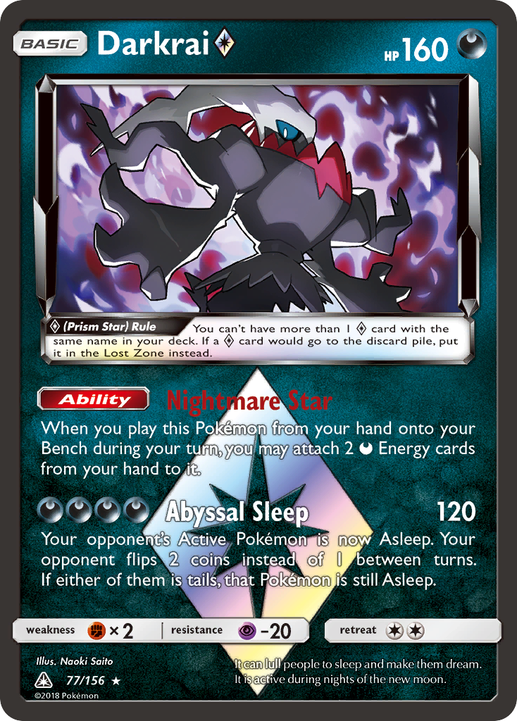 Darkrai (77/156) (Prism Star) [Sun & Moon: Ultra Prism] - Comfy Hobbies