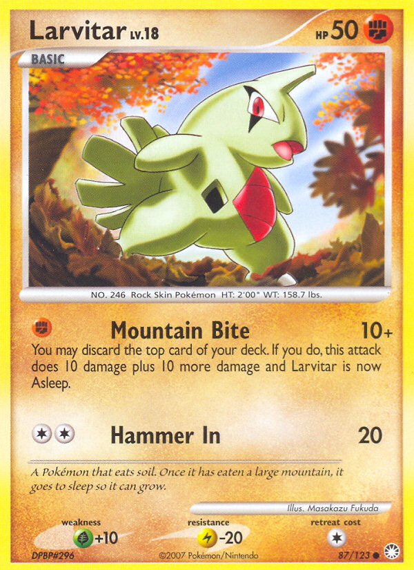 Larvitar (87/123) [Diamond & Pearl: Mysterious Treasures] - Comfy Hobbies
