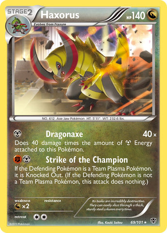 Haxorus (69/101) (Cosmos Holo) (Blister Exclusive) [Black & White: Plasma Blast] - Comfy Hobbies