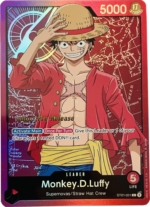 Monkey.D.Luffy (001) [Super Pre-Release Starter Deck: Straw Hat Crew] - Comfy Hobbies