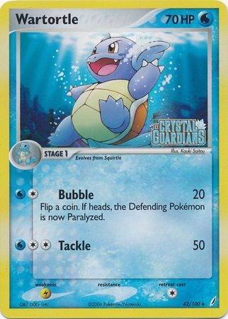 Wartortle (42/100) (Stamped) [EX: Crystal Guardians] - Comfy Hobbies