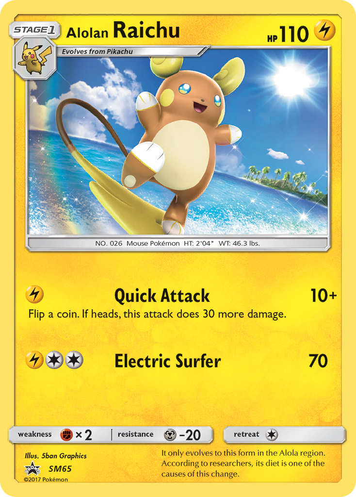 Alolan Raichu (SM65) [Sun & Moon: Black Star Promos] - Comfy Hobbies