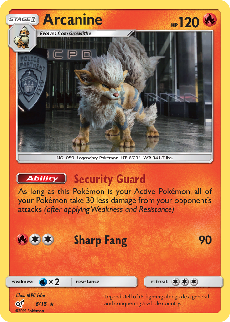 Arcanine (6/18) [Sun & Moon: Detective Pikachu] - Comfy Hobbies