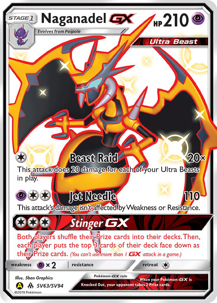 Naganadel GX (SV63/SV94) [Sun & Moon: Hidden Fates - Shiny Vault] - Comfy Hobbies