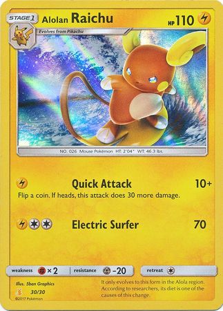 Alolan Raichu (30/30) [Sun & Moon: Trainer Kit - Alolan Raichu] - Comfy Hobbies