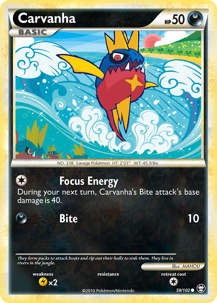 Carvanha (59/102) [HeartGold & SoulSilver: Triumphant] - Comfy Hobbies